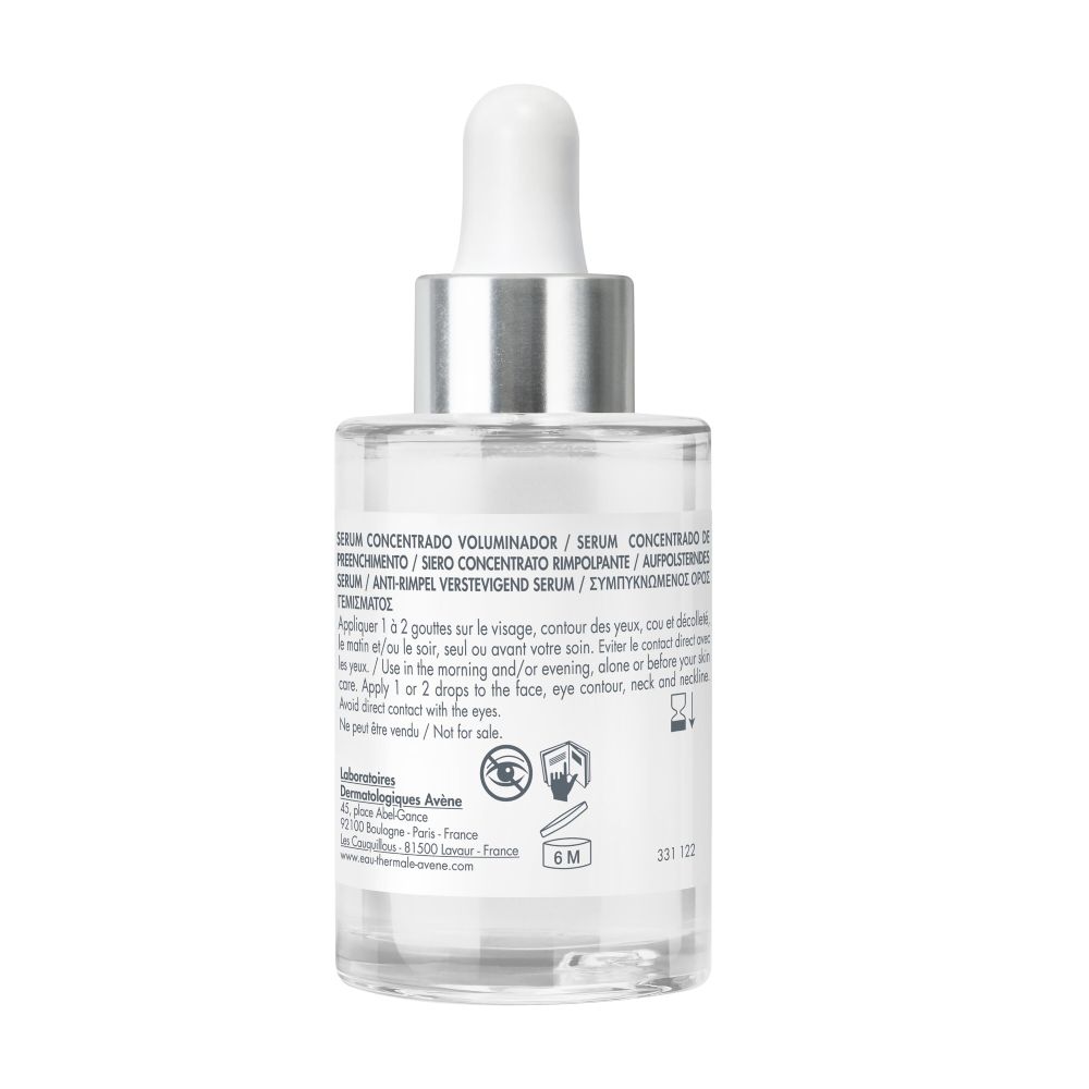 Tył opakowania produktu Avene Hyaluron Activ B3 Skoncentrowane serum wypełniające