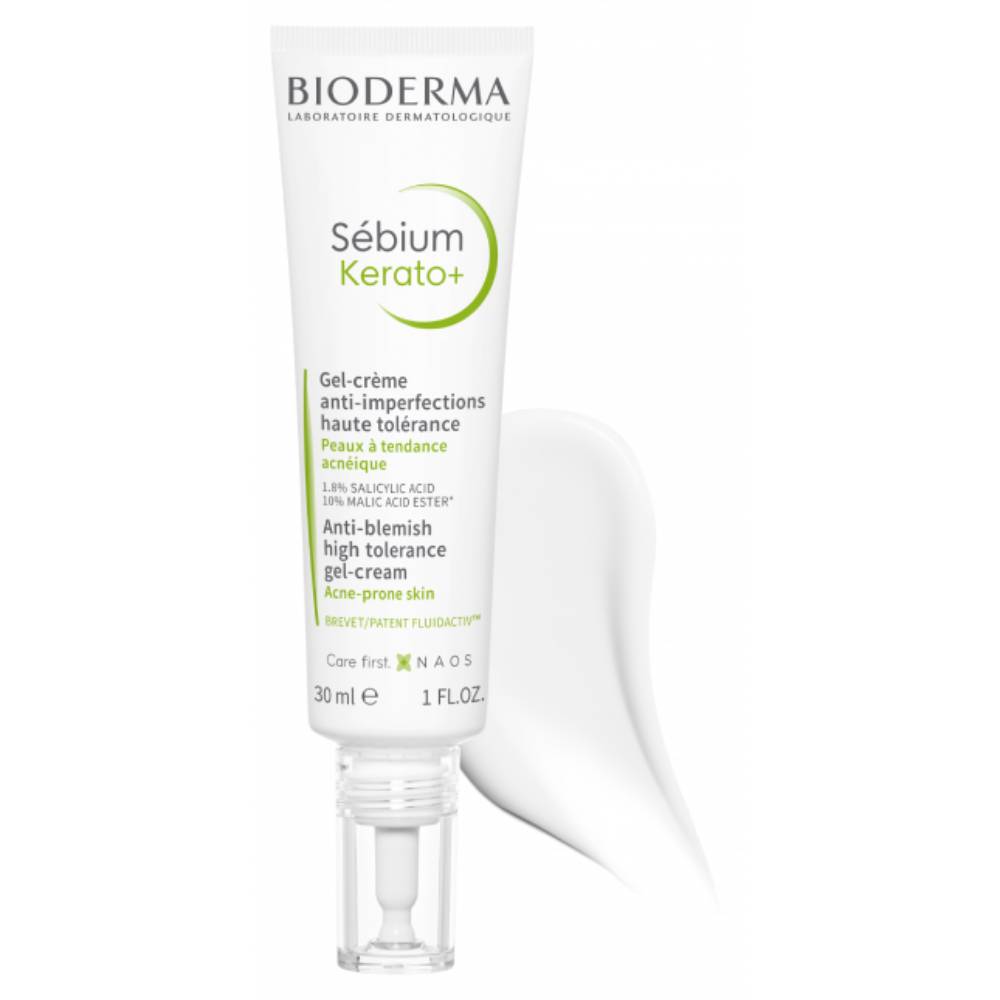 Opakowanie produktu Bioderma Sebium Kerato+ Żel-krem przeciw niedoskonałościom