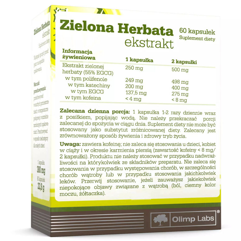 Opakowanie produktu Olimp Zielona Herbata