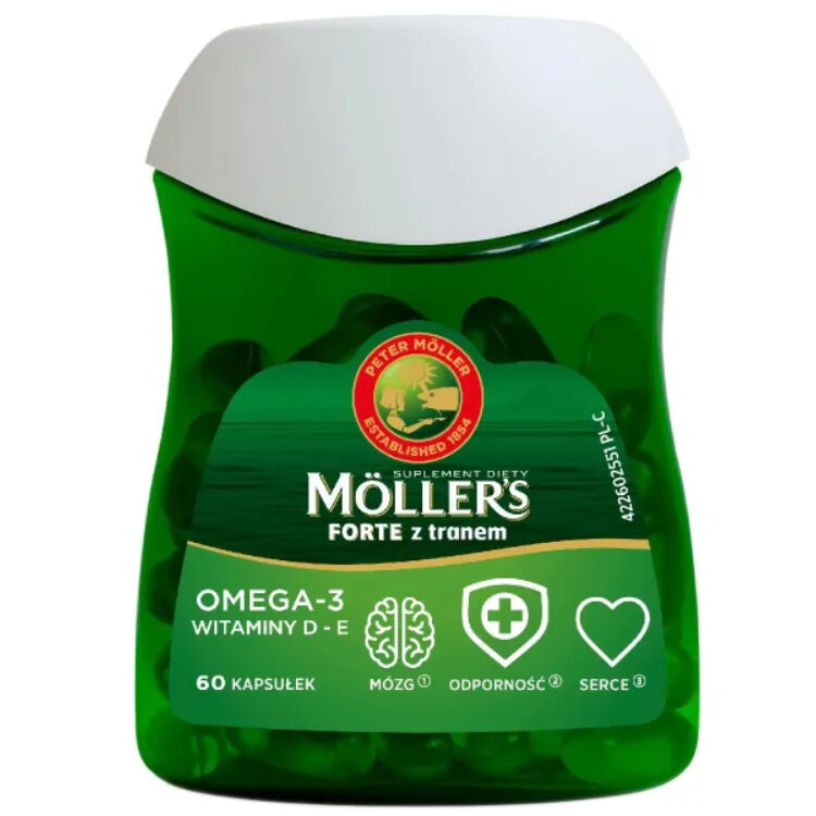 Opakowanie produktu Möller’s Forte z tranem