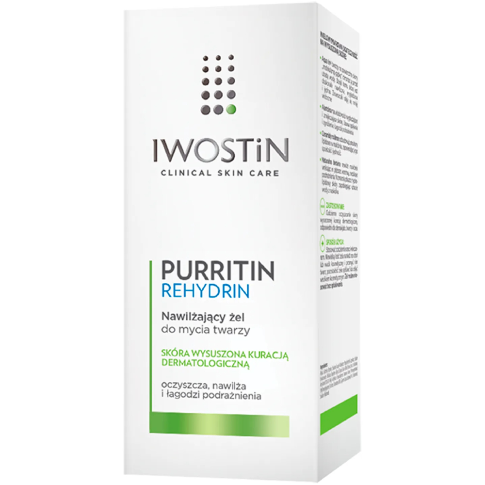 Kartonik produktu Purritin Rehydrin Nawilżający żel do mycia twarzy